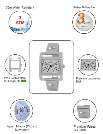 Maxima ATTIVO Women White Dial Analogue Watch - 41571CMLI